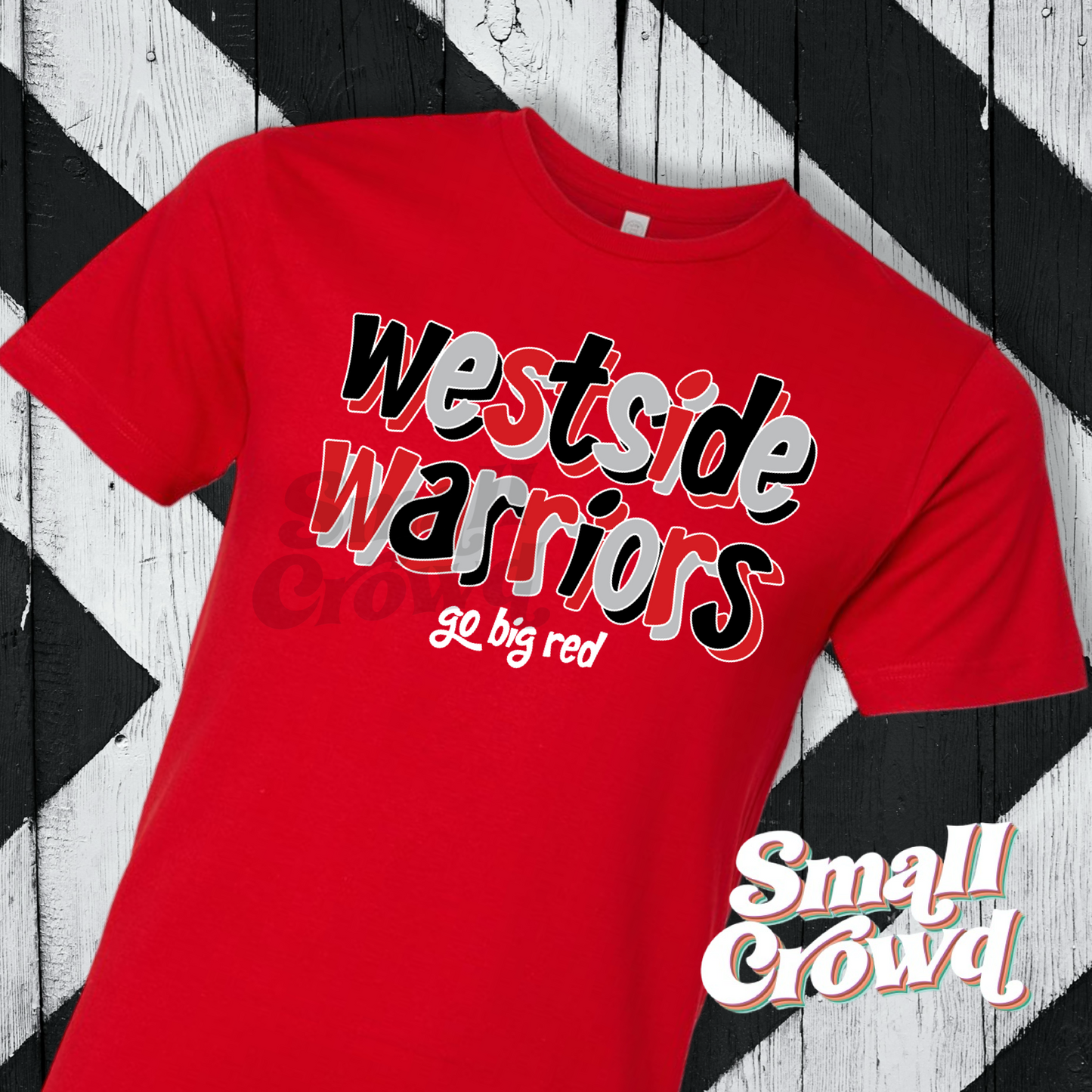 Westside Warriors Double Doodle - Go Big Red - red shirt