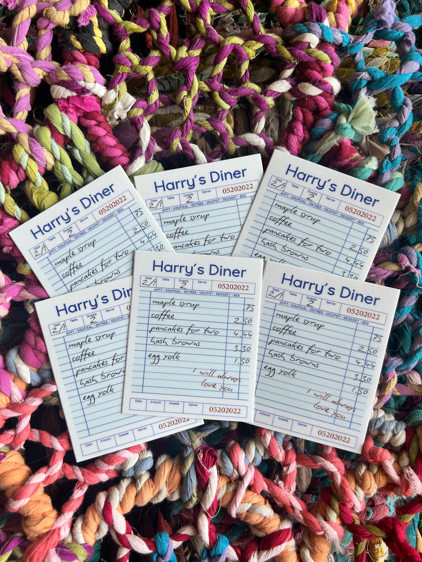 Harry’s Diner Ticket - Laptop/Waterbottle Sticker