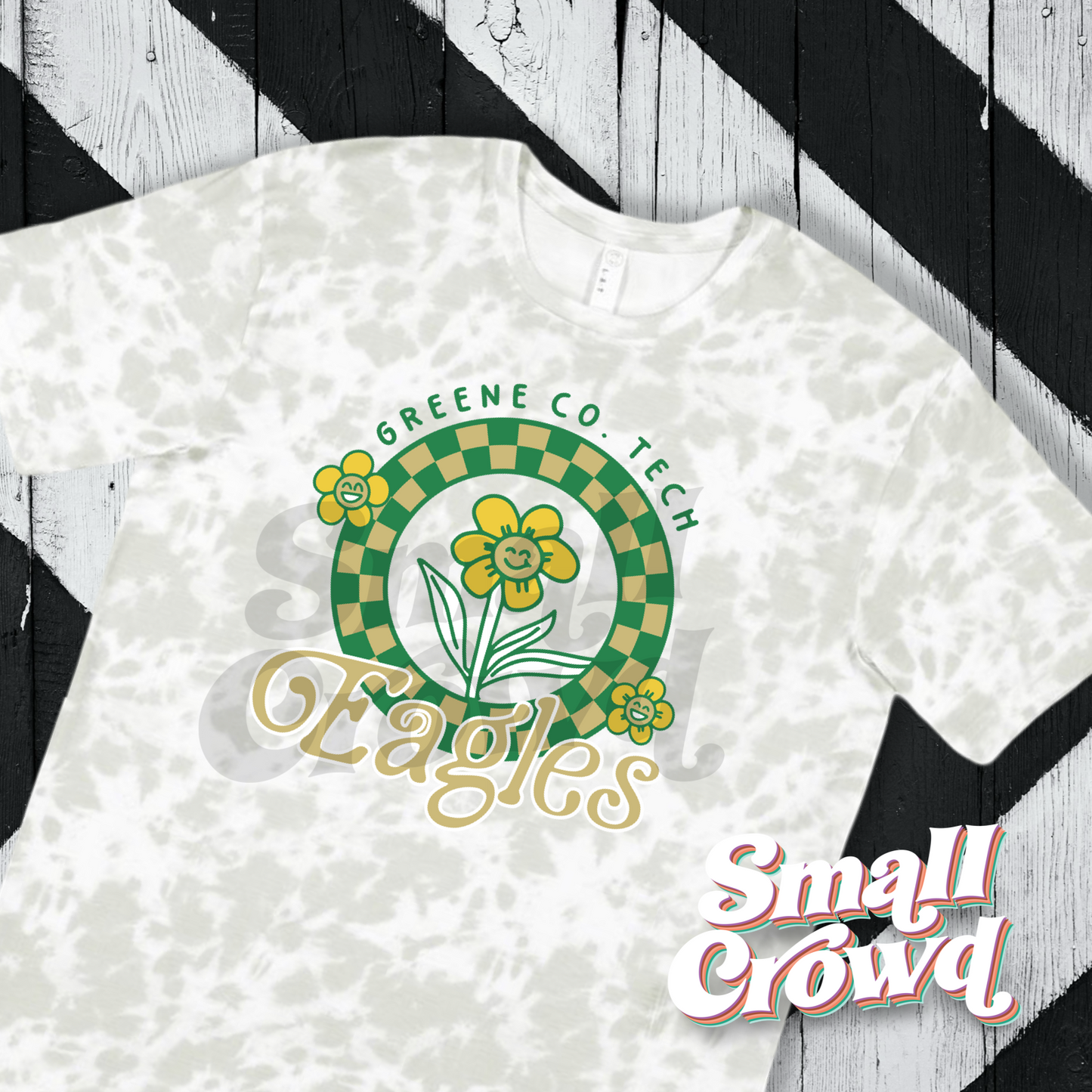 GCT Eagles Cool Girl Check Tee - haze tie dye