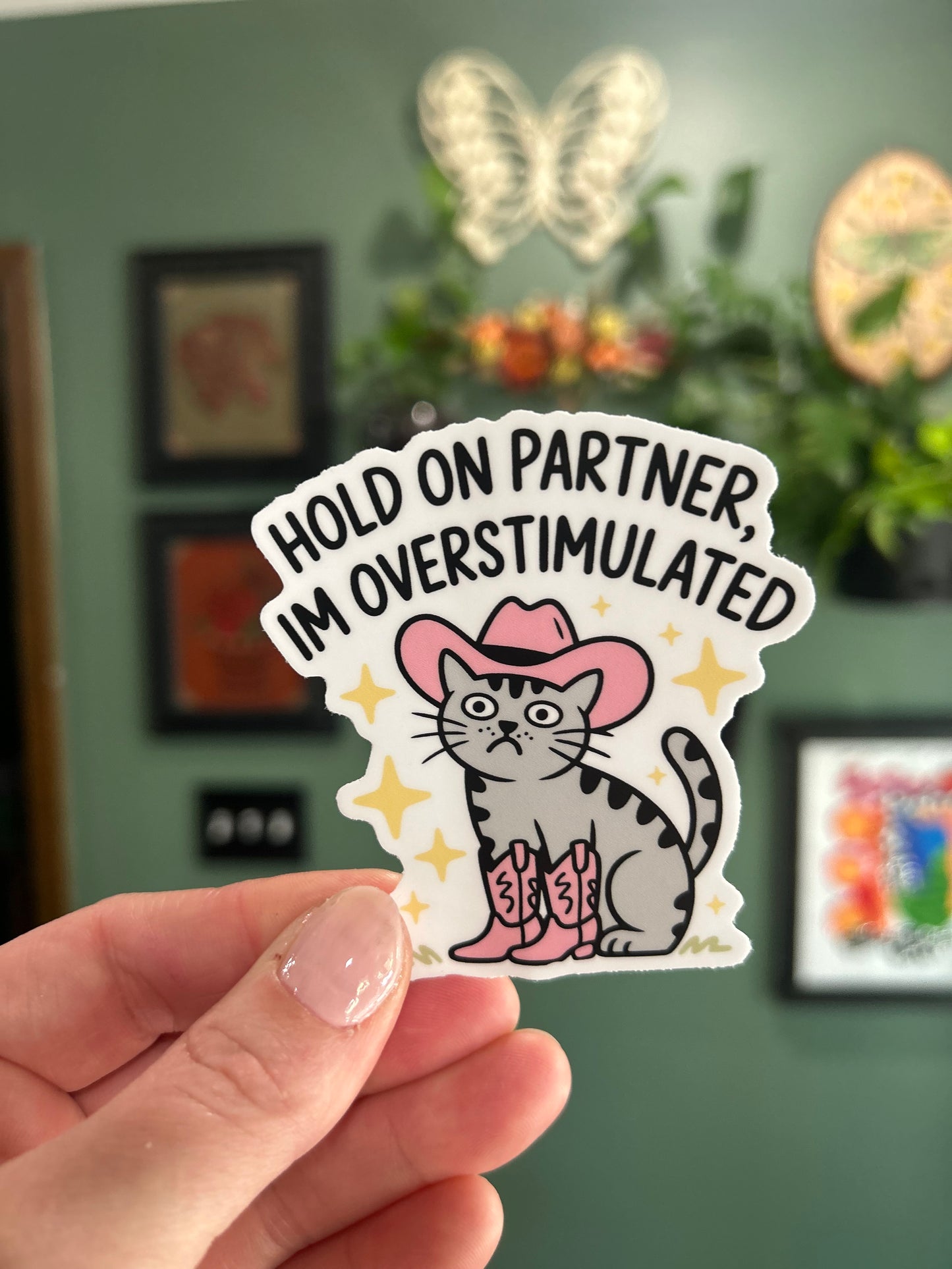Overstimulated Partner - Laptop/Waterbottle Sticker l