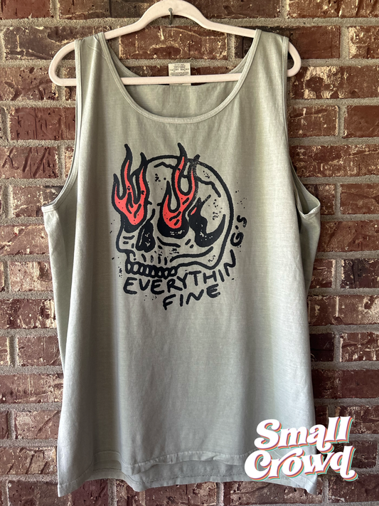 Everything’s Fine - sandstone - Adult Graphic Tee/Tank