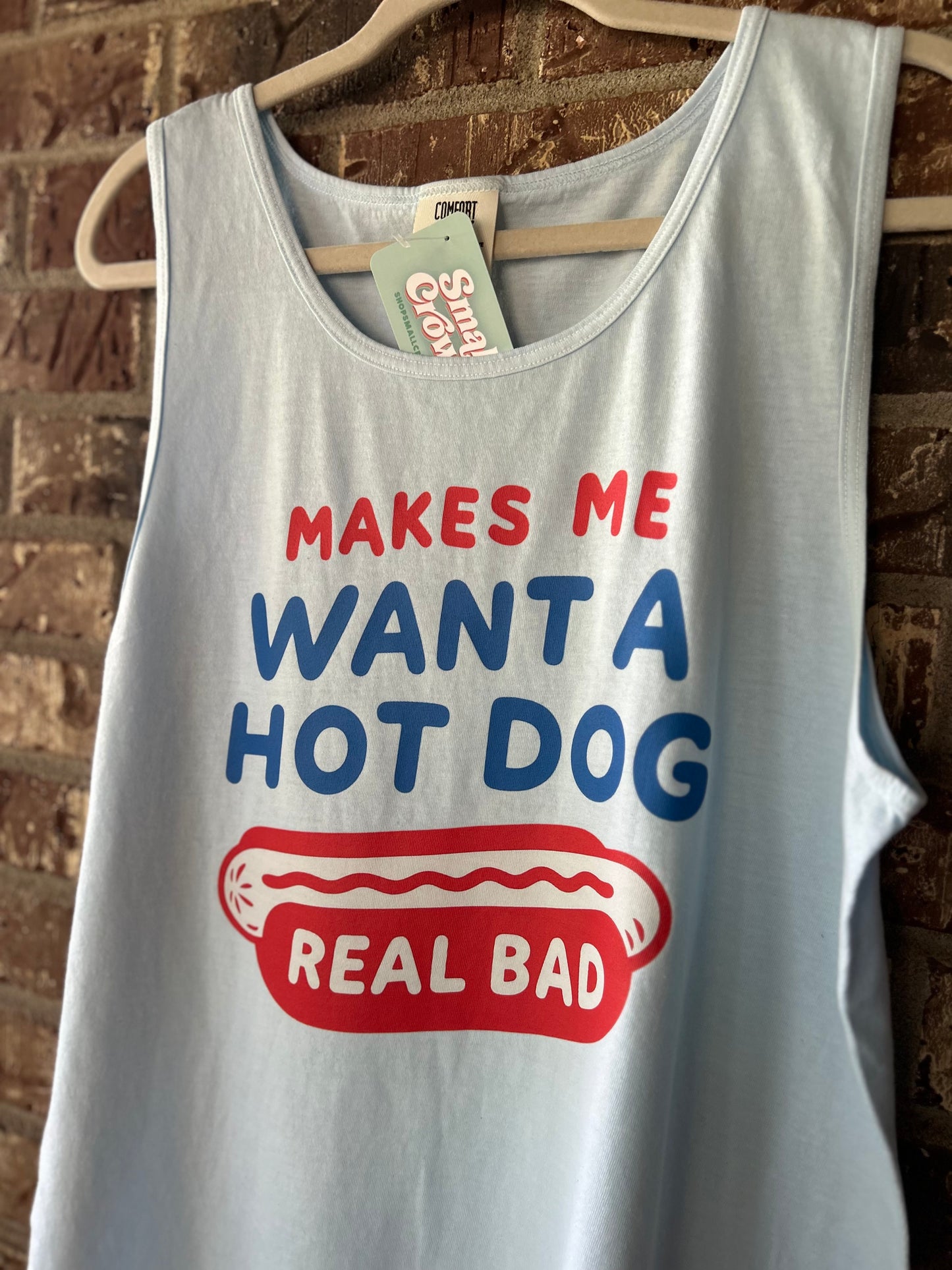 Makes Me Want a Hot Dog - Light Blue/Chambray