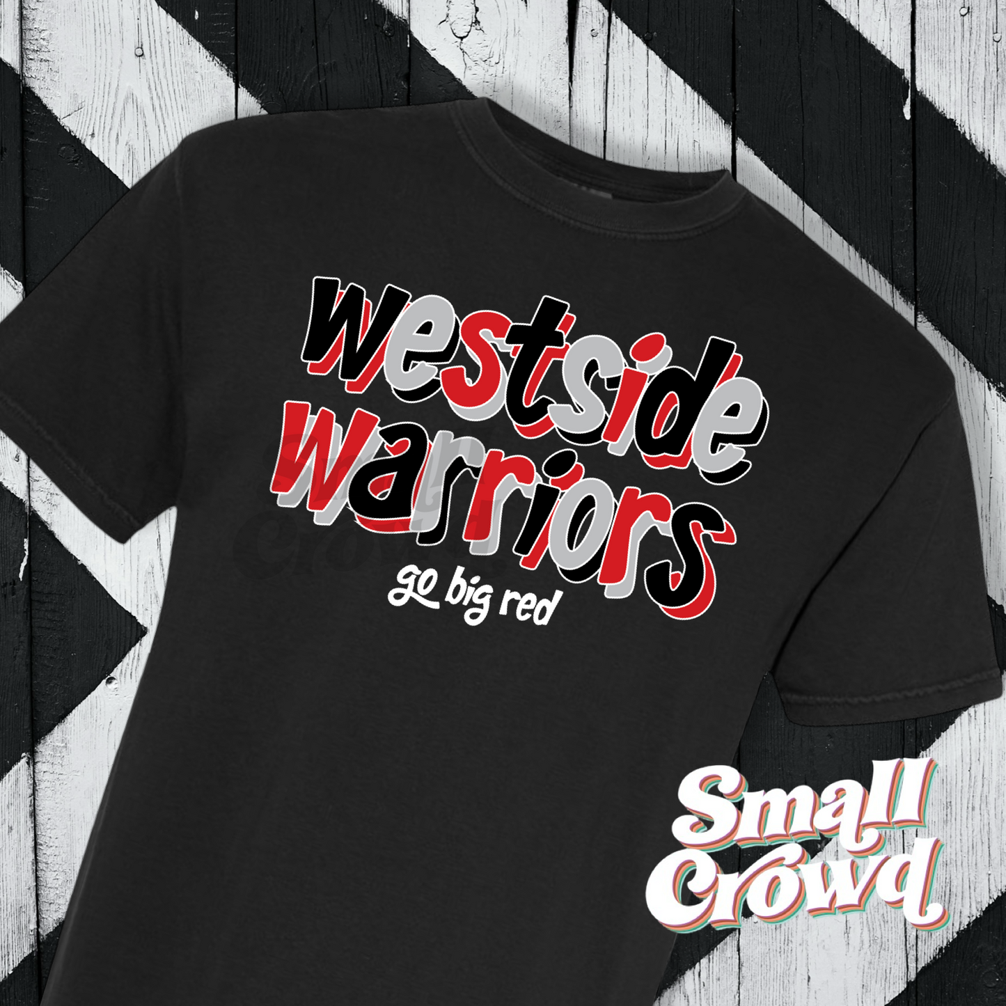 Westside Warriors Double Doodles - Go Big Red - Black