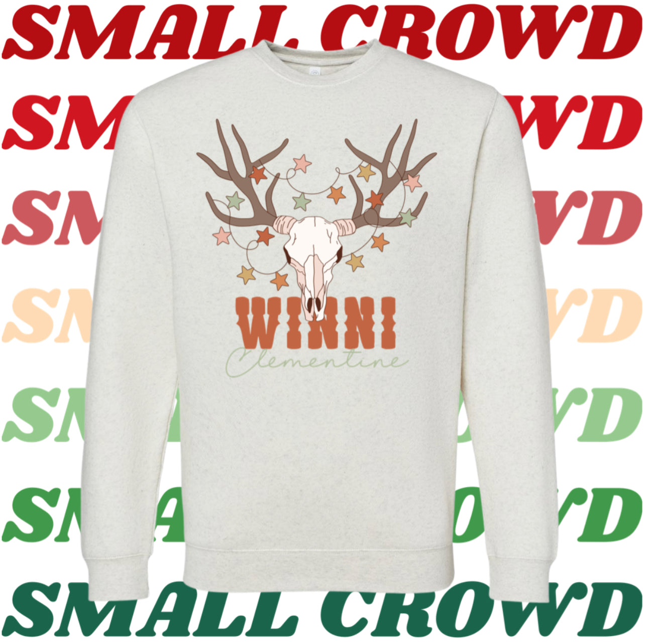 Christmas Antlers Custom Name - SCRIPT FONT