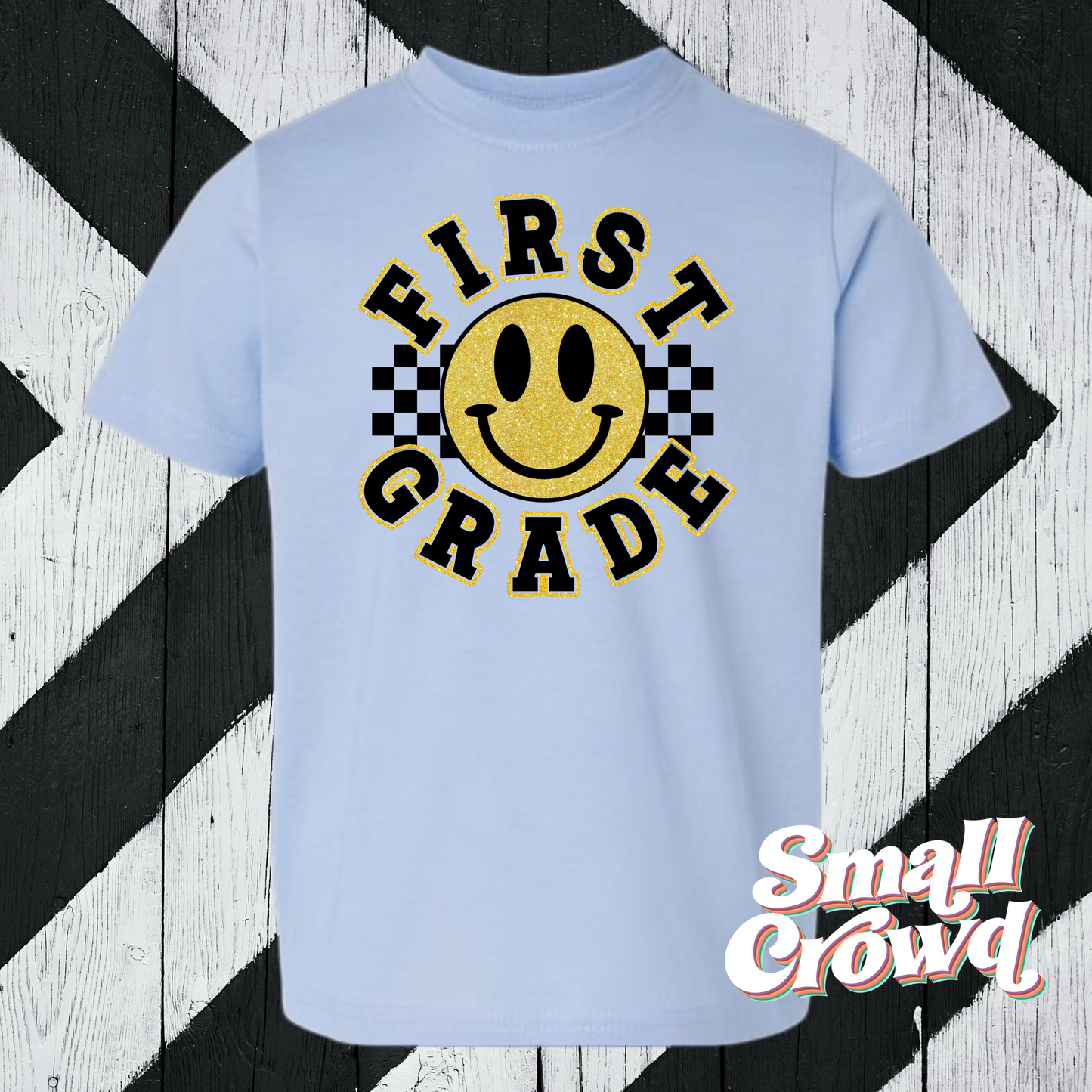 Smiley Grade Level - Light Blue (LAT & Comfort Colors) Prek - 5th