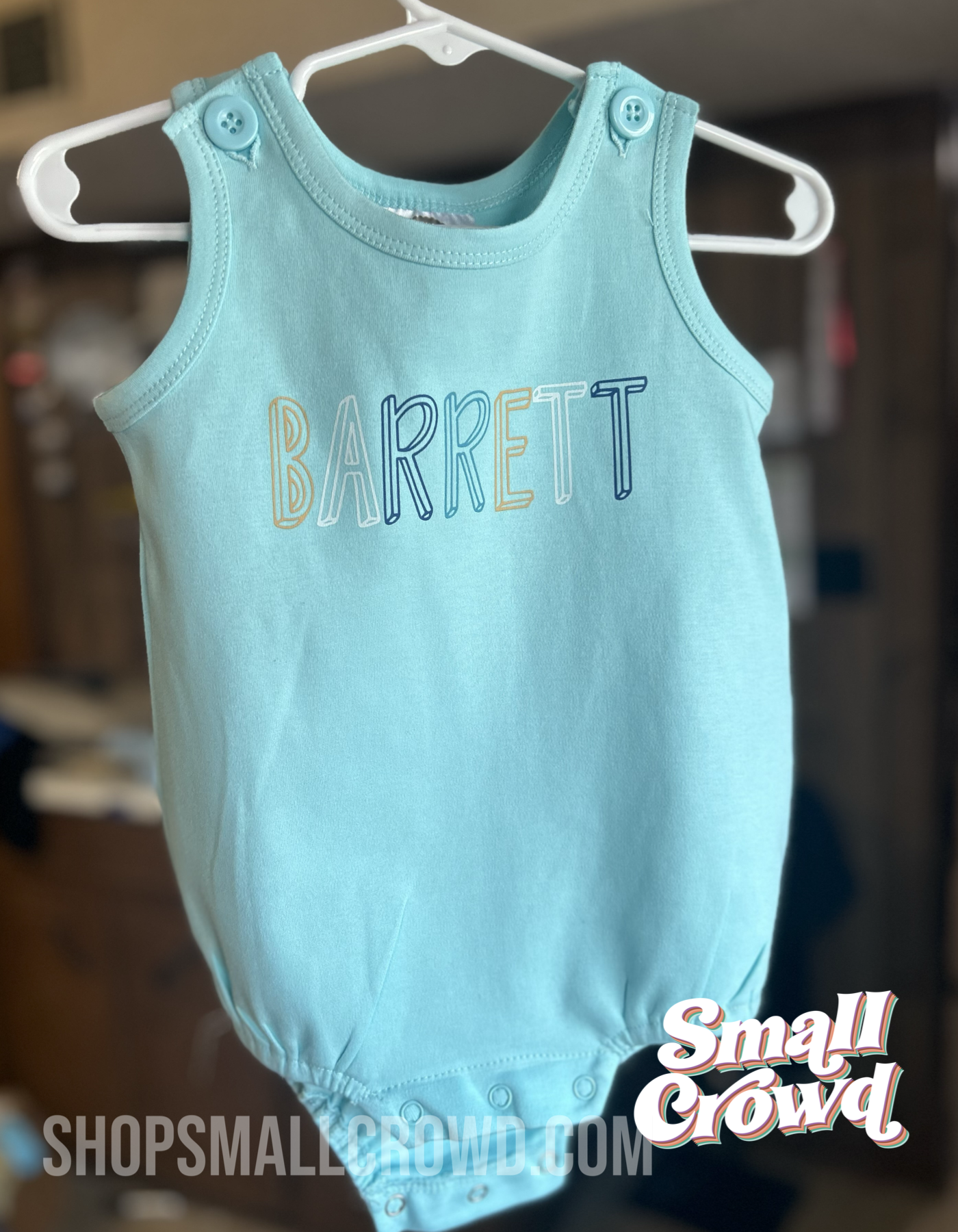 Juno Name Bubble Tank - aqua