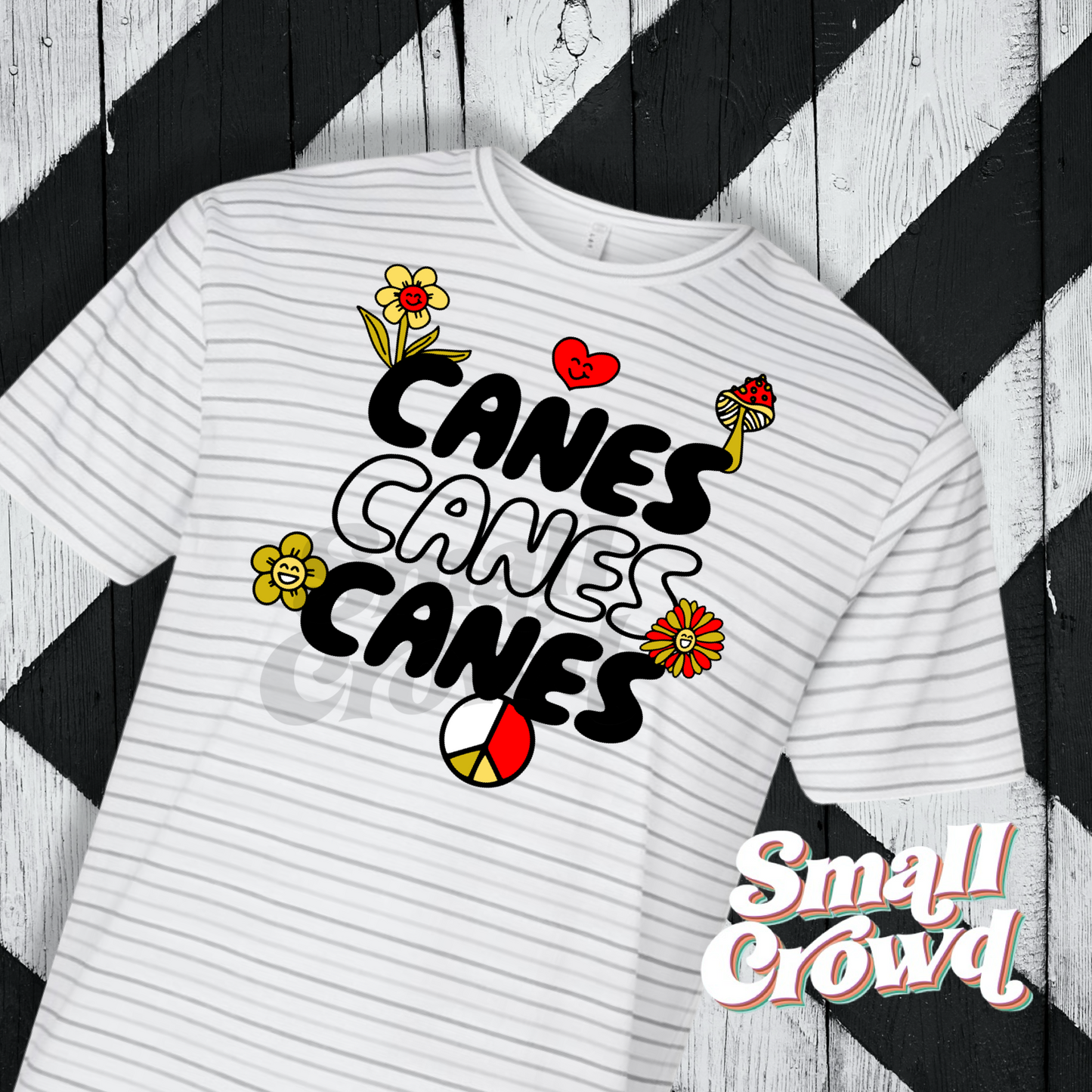 Jonesboro Hurricane Y2K girly Tee - shadow stripe