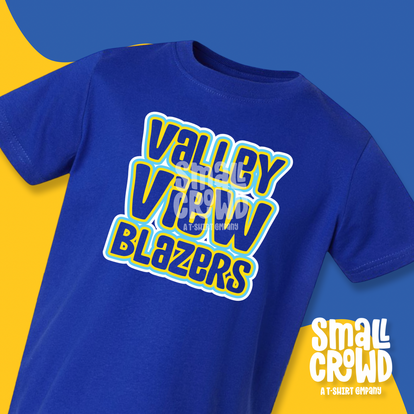 Valley View Outline Stack - royal blue
