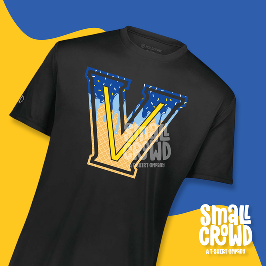 Valley View Ice Cream Drip - Moisture Wicking Tee - black