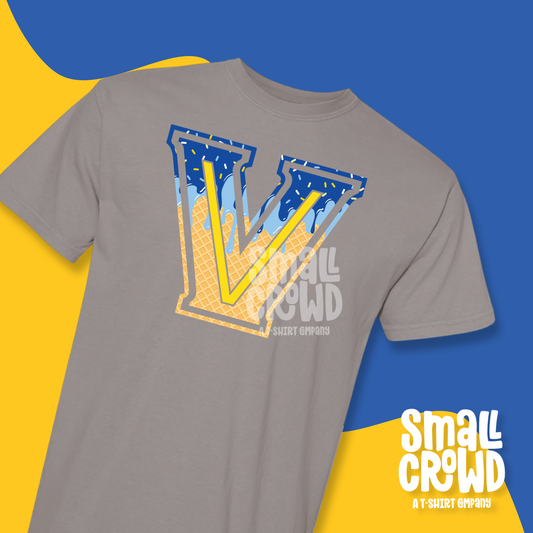 Ice Cream Drip Valley View Logo - grey