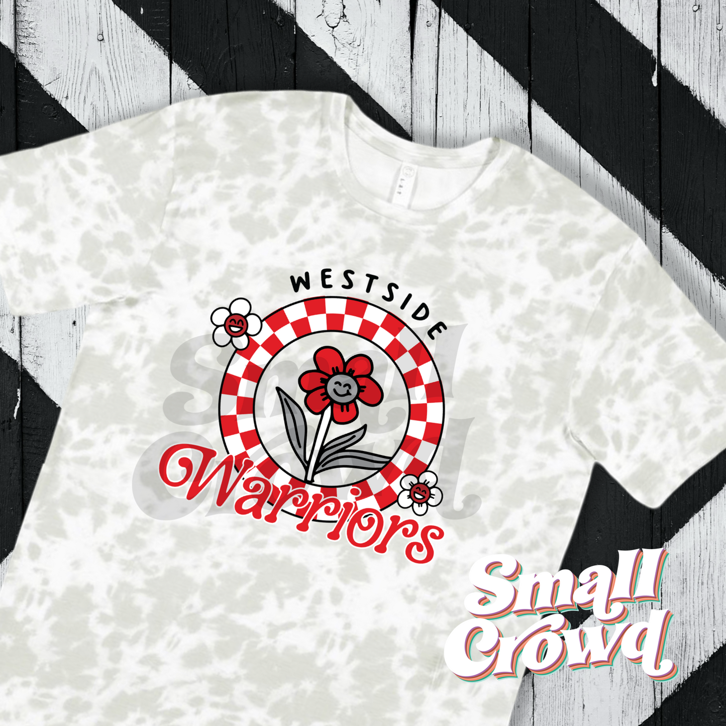 Westside Warriors Cool Girl Check Tee - haze tie dye