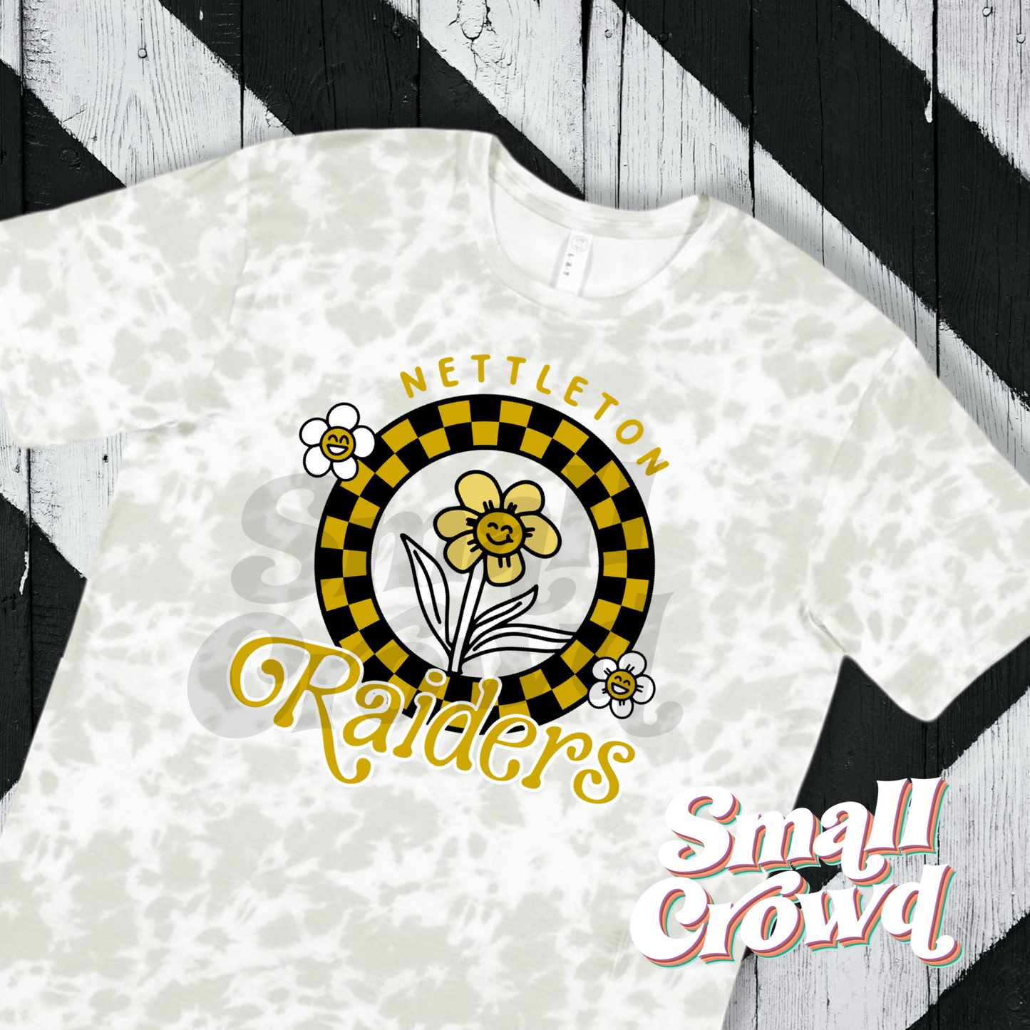 Nettleton Raiders Cool Girl Check Tee - haze tie dye