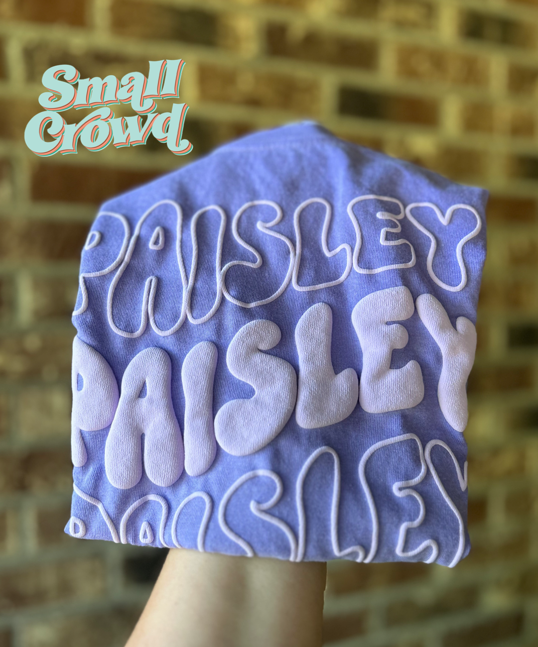 Puff Name Tee - Lilac STACKED on Violet - COMFORT COLORS™