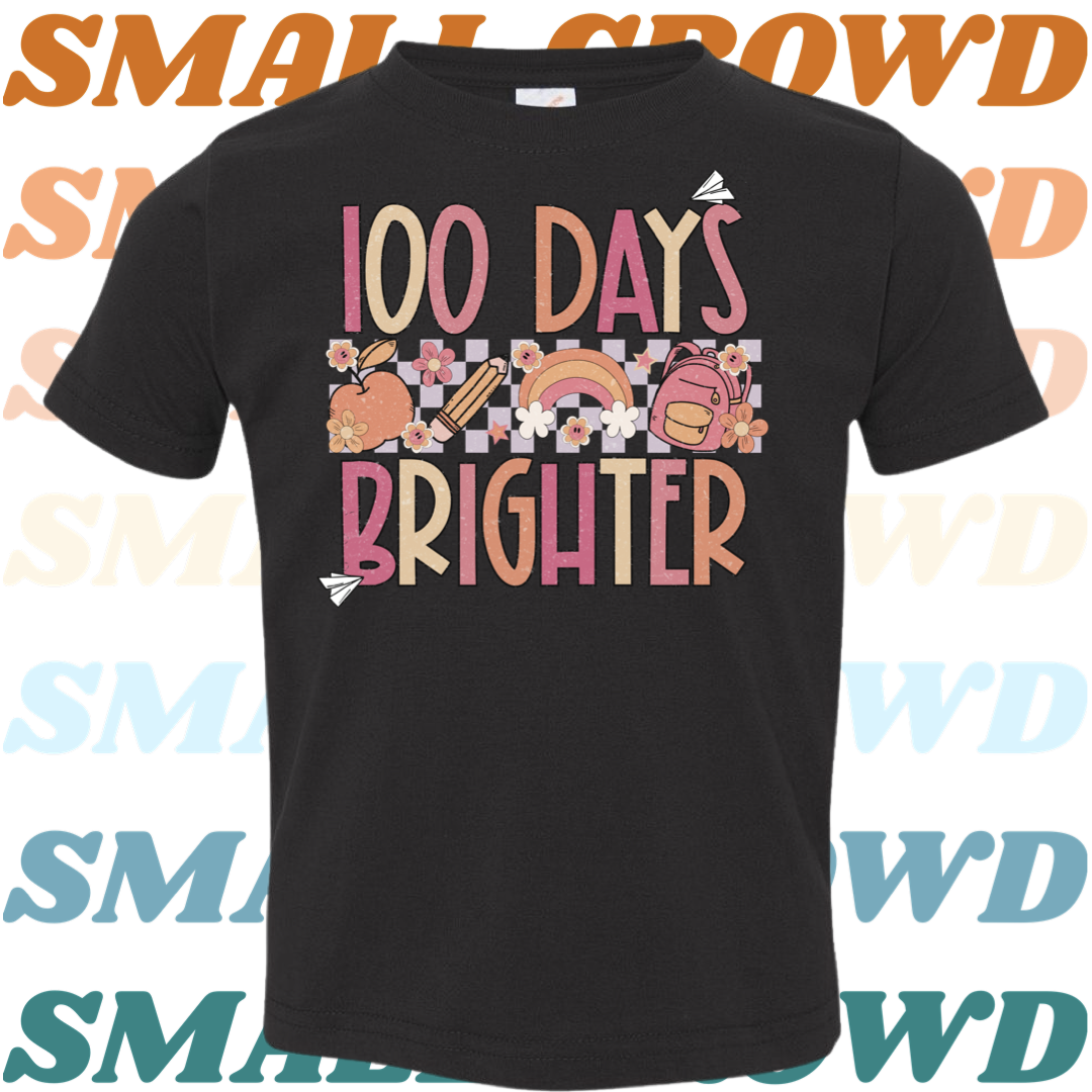 100 Days Brighter (pink) - black