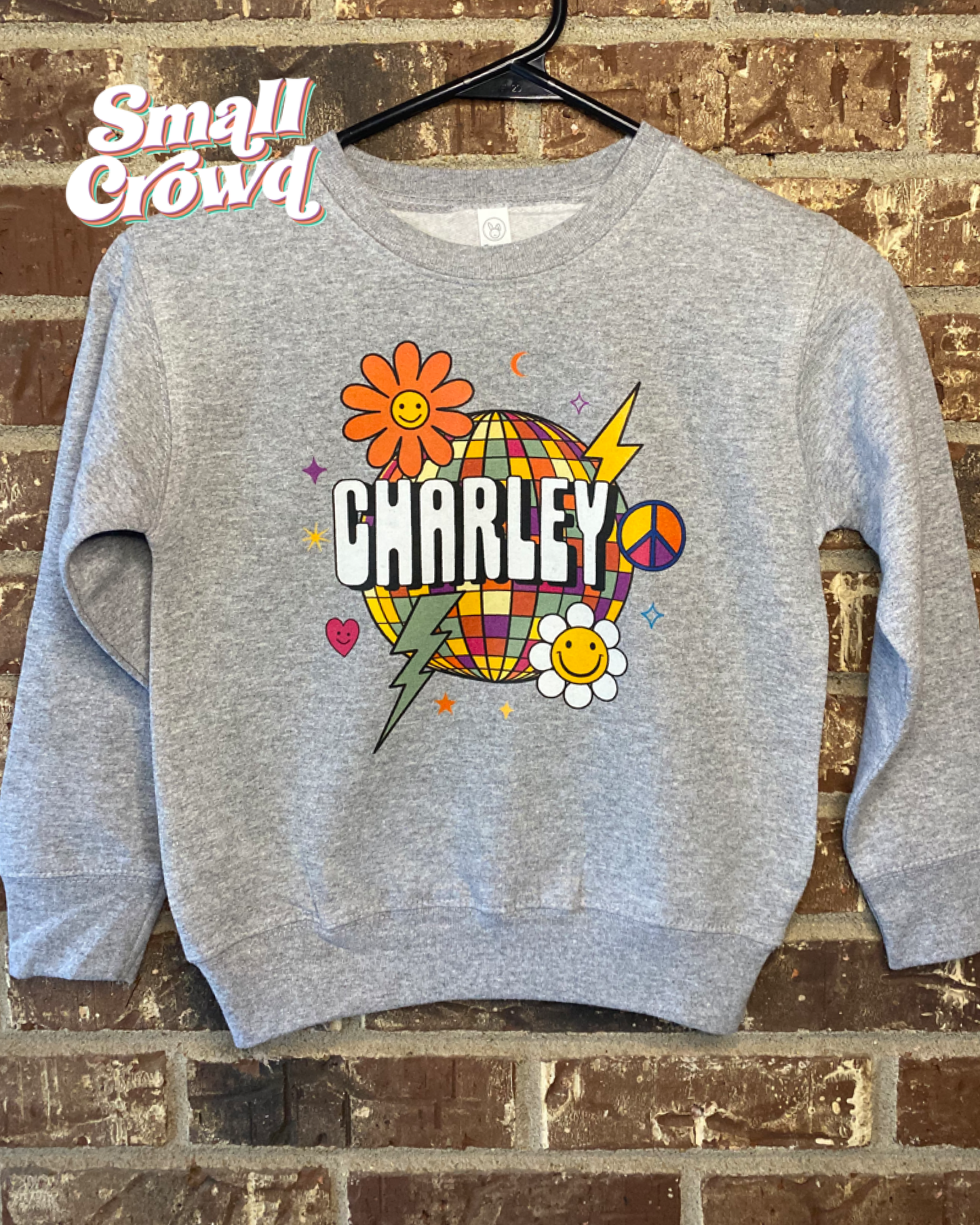 Disco Name Sweatshirt - Heather Grey