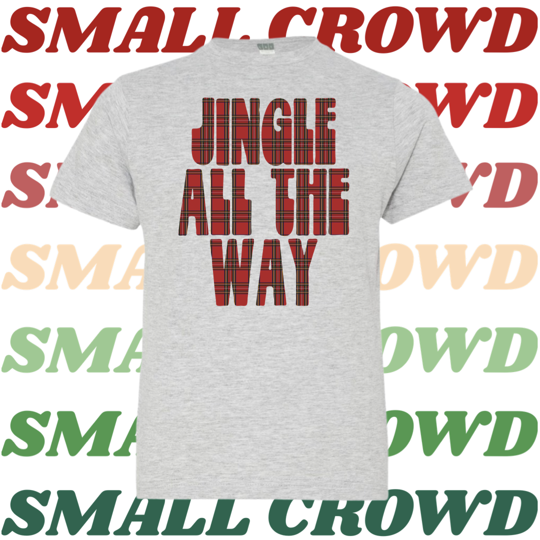 Red Tartan Plaid - Heather Grey
