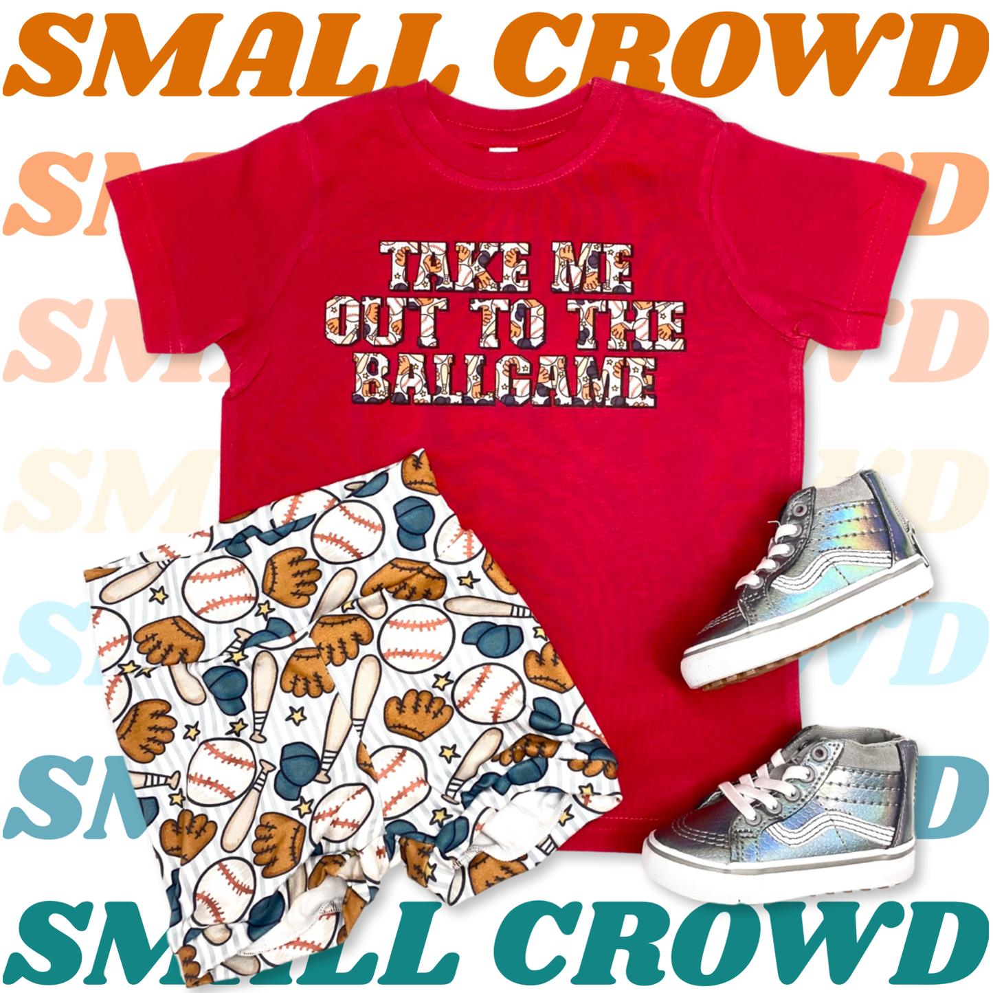 Baseball Name tee - red