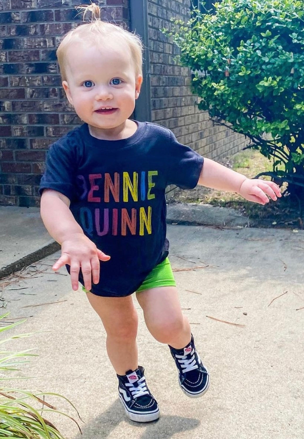 Multicolor OG name tee - Black Short sleeve
