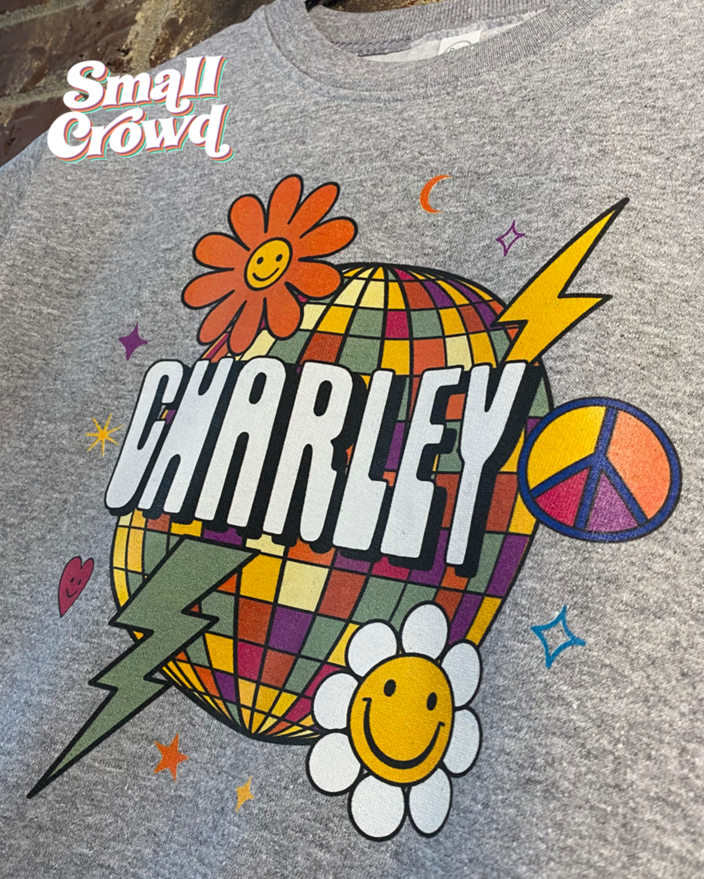 Disco Name Sweatshirt - Heather Grey