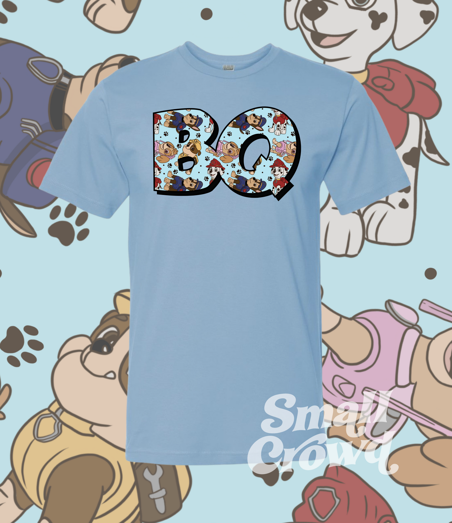 Pup Name Tee - Light Blue