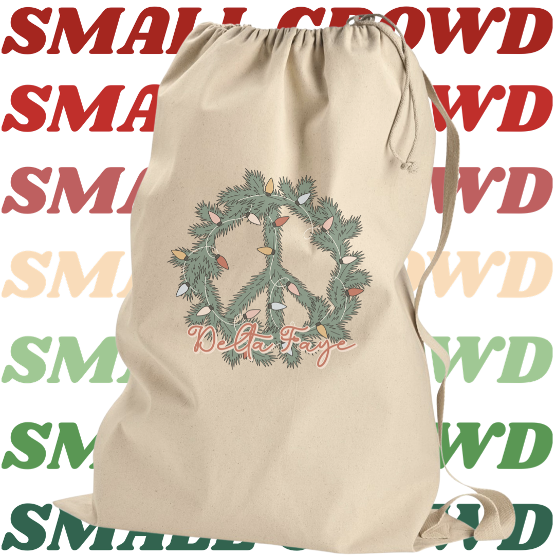 Santa Sack - peace wreath