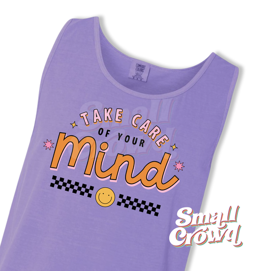 Take Care Of Your Mind - Violet - Comfort Colors Tank Top