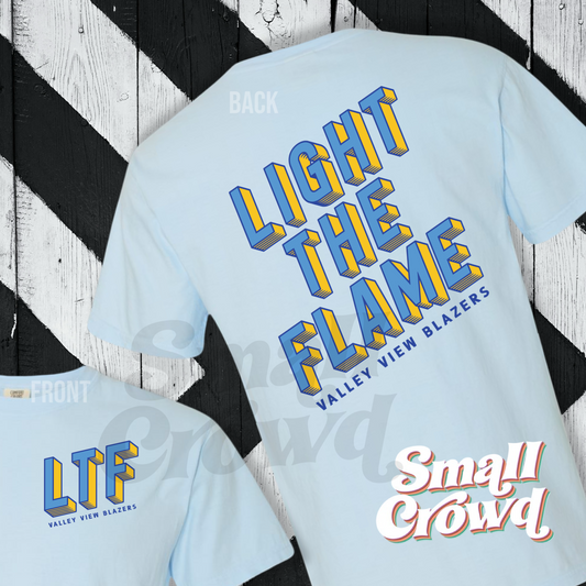 Valley View 3D block front/back- Light Blue/Chambray