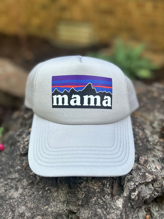 Mama Mountains - solid grey Trucker Hat