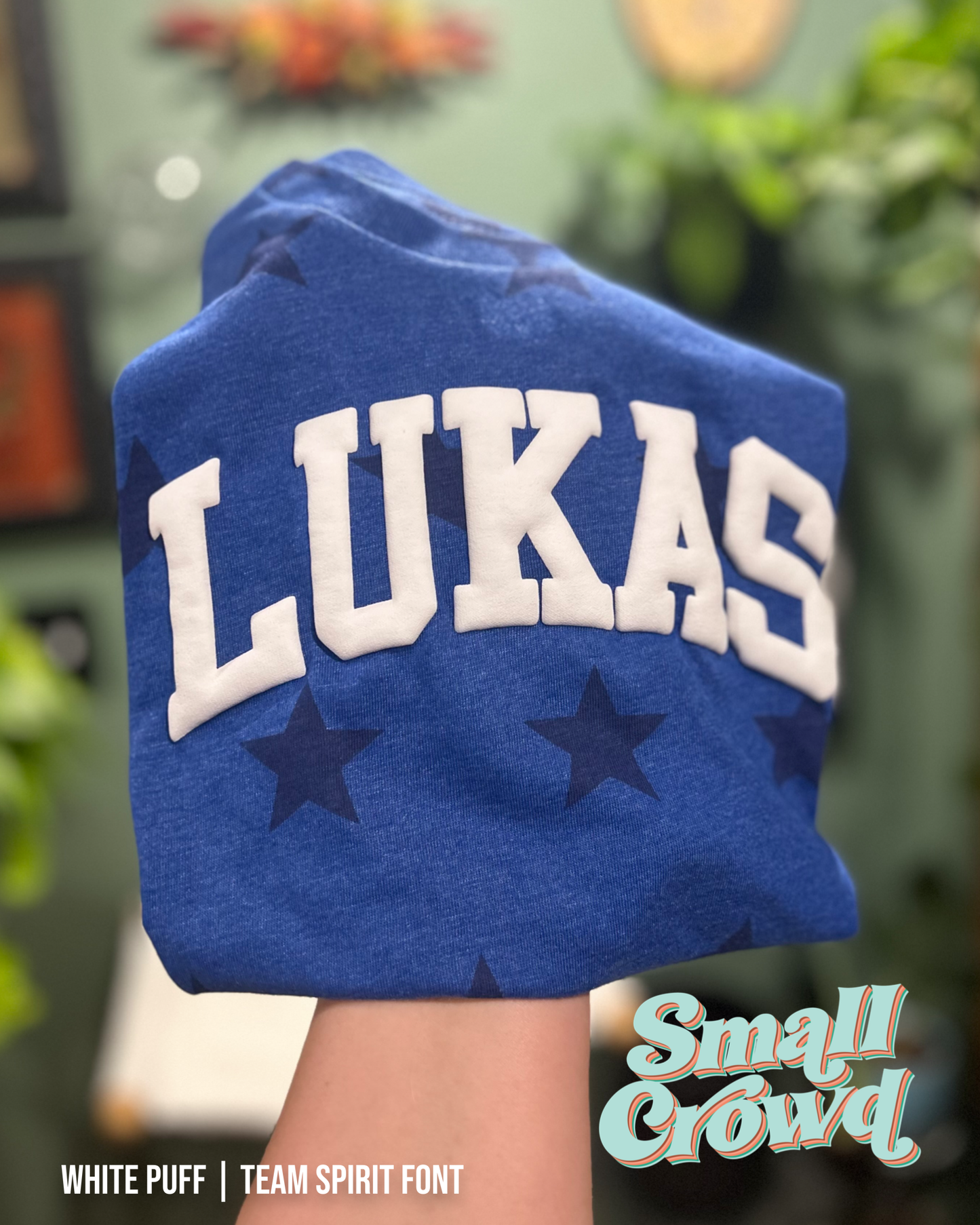 Custom Puff Name tee - Royal Star tee