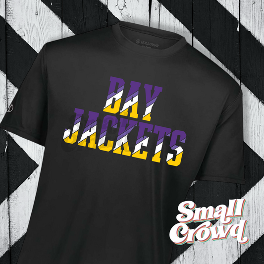 Bay Jackets Split Design - Moisture Wicking Tee - Black