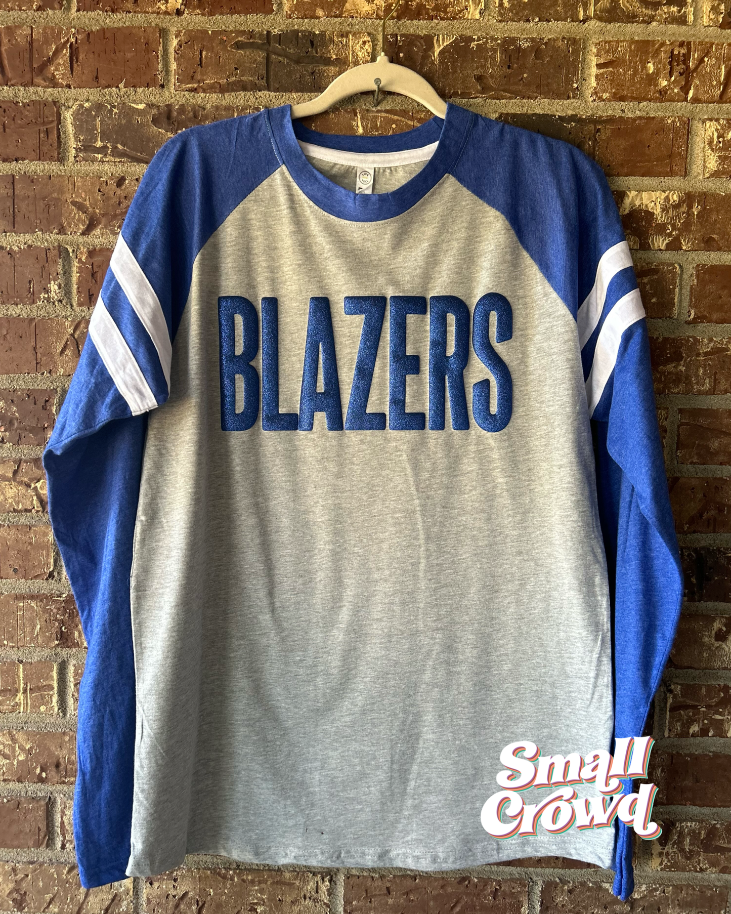 Blazers Glitter Puff Block - varsity long sleeve