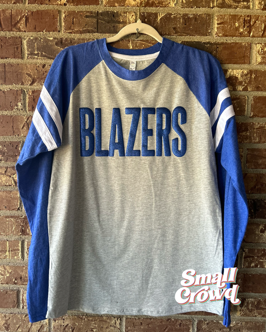 Blazers Glitter Puff Block - varsity long sleeve