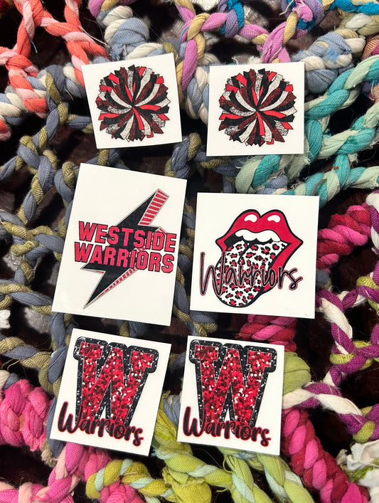 Westside Warriors temporary face tattoos - Variety Pack (6pk)