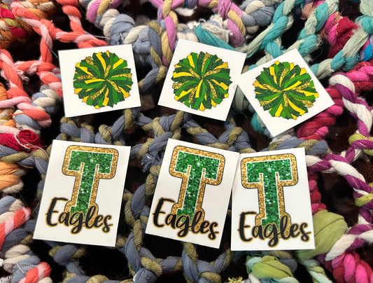 Tech Eagles temporary face tattoos - Variety Pack (6pk)