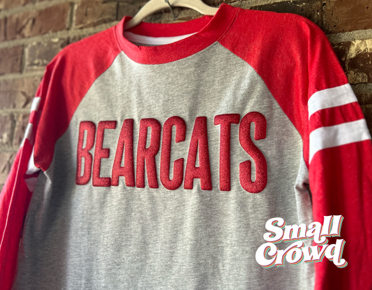 Bearcats Glitter Puff Block - varsity long sleeve