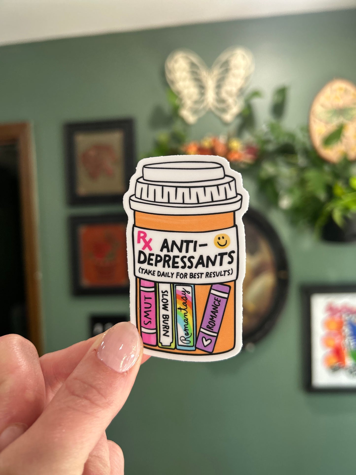 Anti Depressants Book - Laptop/Waterbottle Sticker