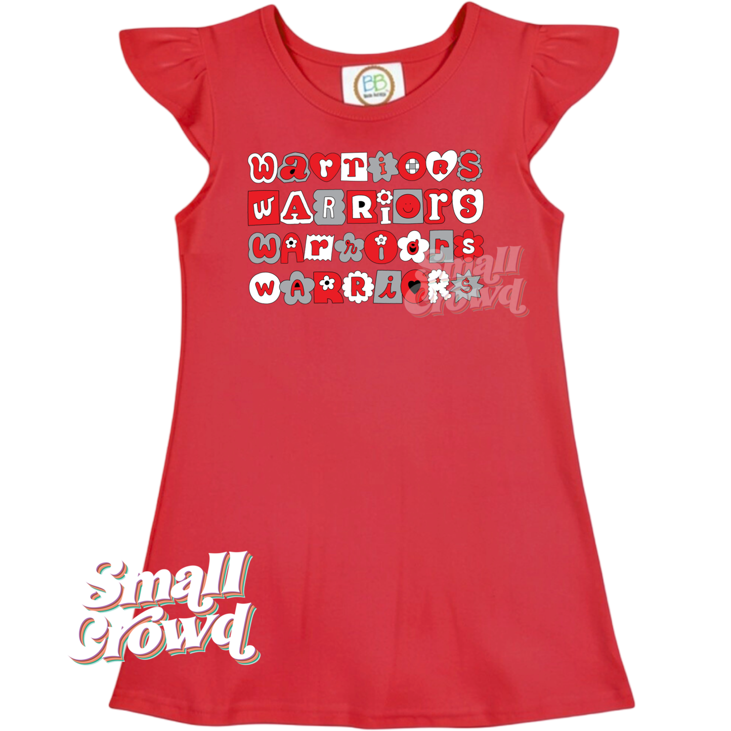 Warriors Cutie Stack - red flutter dress