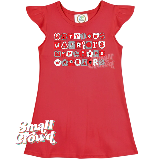 Warriors Cutie Stack - red flutter dress