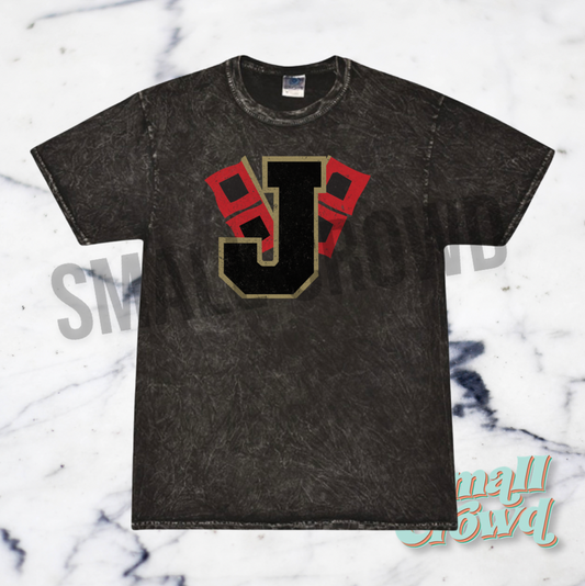 Jonesboro Hurricane - vintage logo - black mineral wash