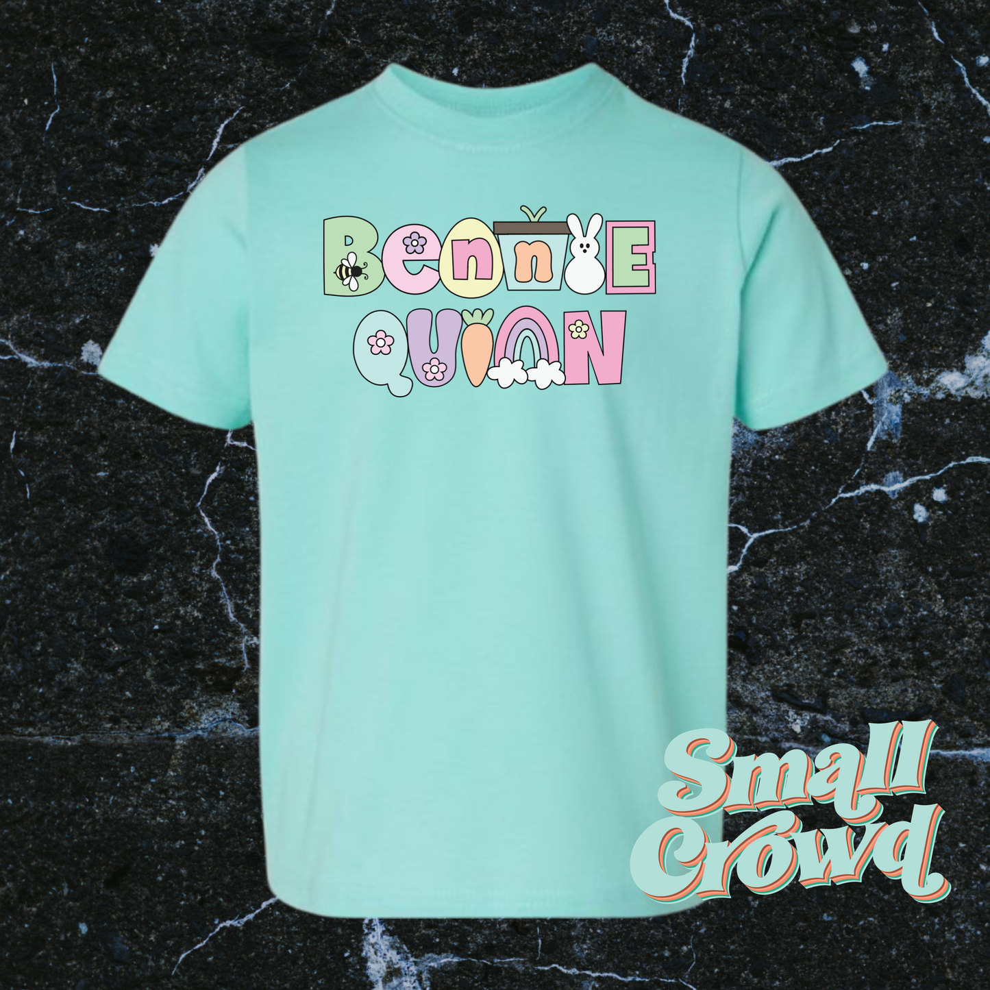 Easter Pop Custom Name Short Sleeve Unisex tee - (Rabbit Skins/LAT)