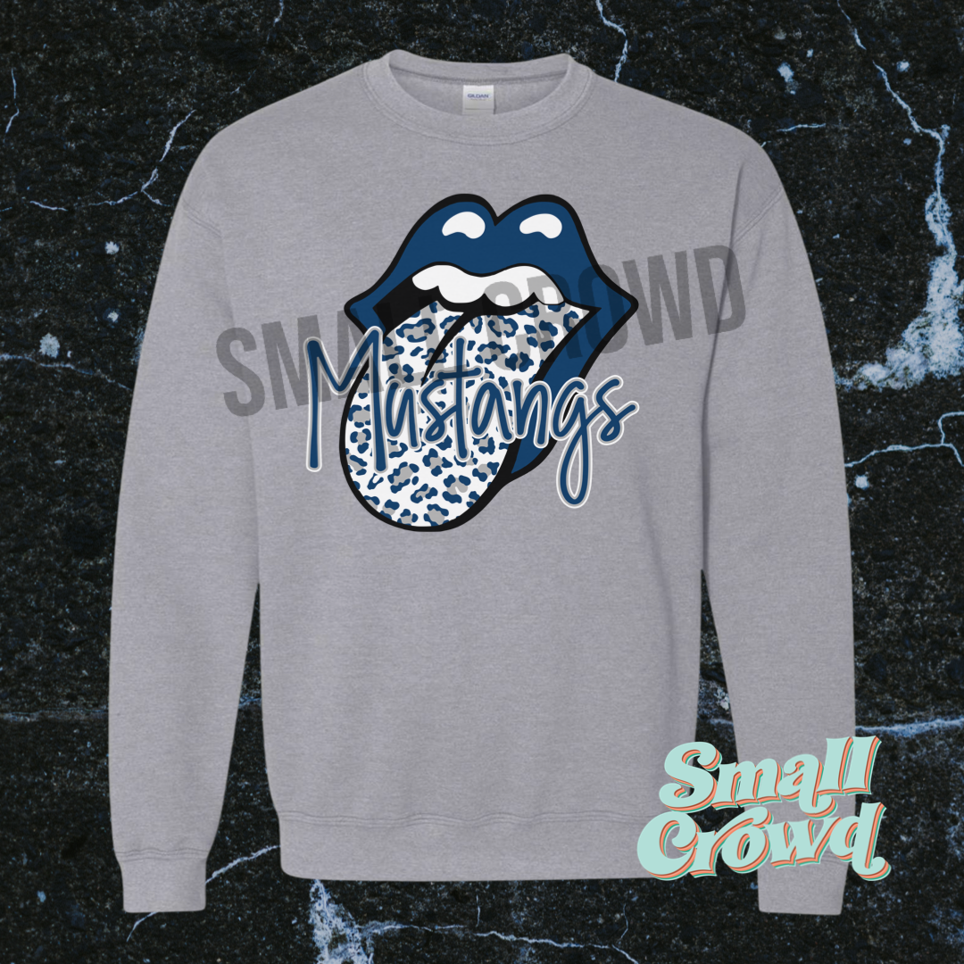 Mustangs (navy) - Rockin Tongue Heather Grey