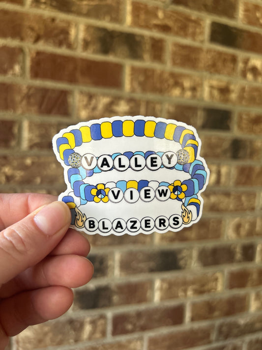 Valley View Blazers Friendship Bracelet - Laptop/Waterbottle Sticker