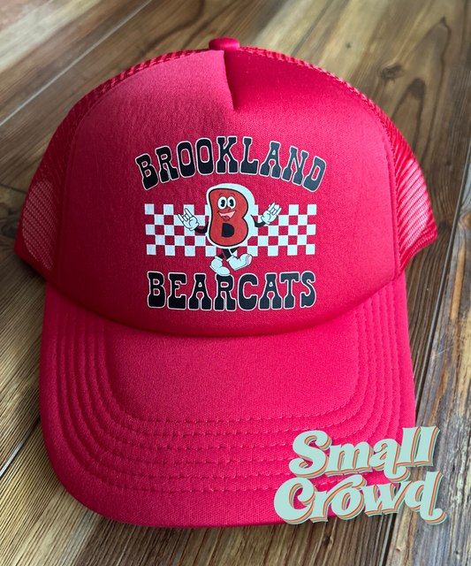 Brookland Retro Character - Solid Red Trucker Hat