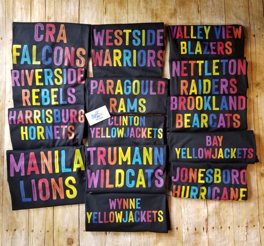 Multicolor OG name tee - Black Short sleeve