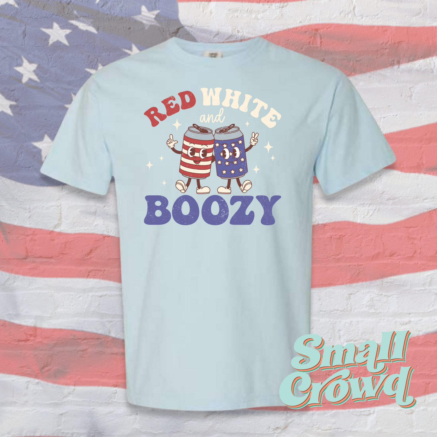 Red White Boozy - Light Blue