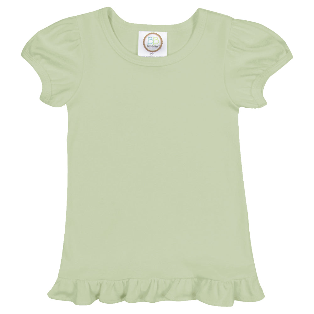 St. Patty's Pop Custom Name Girl’s Short Sleeve RuffleTee