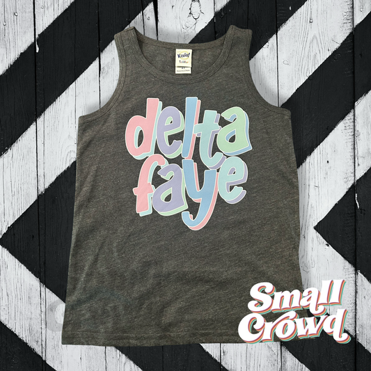 Custom Pastel Girly Custom Name tees/tanks- Heather Charcoal
