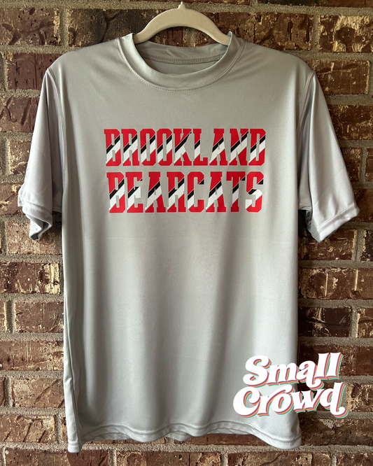 Brookland Bearcats Split Design - Moisture Wicking Tee - Silver