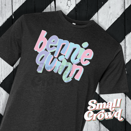 Custom Pastel Girly Custom Name tees/tanks- Heather Charcoal