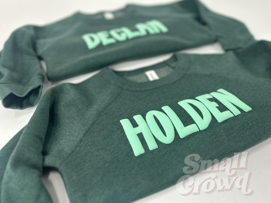 Custom Puff - Mint On Heather Forest